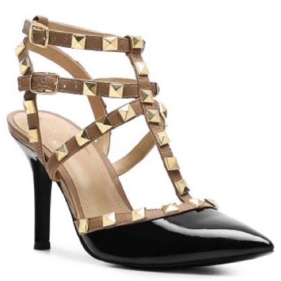 🆕 BCBGeneration Darron-x Rockstud Pump in Black/Adobe - Picture 1 of 6